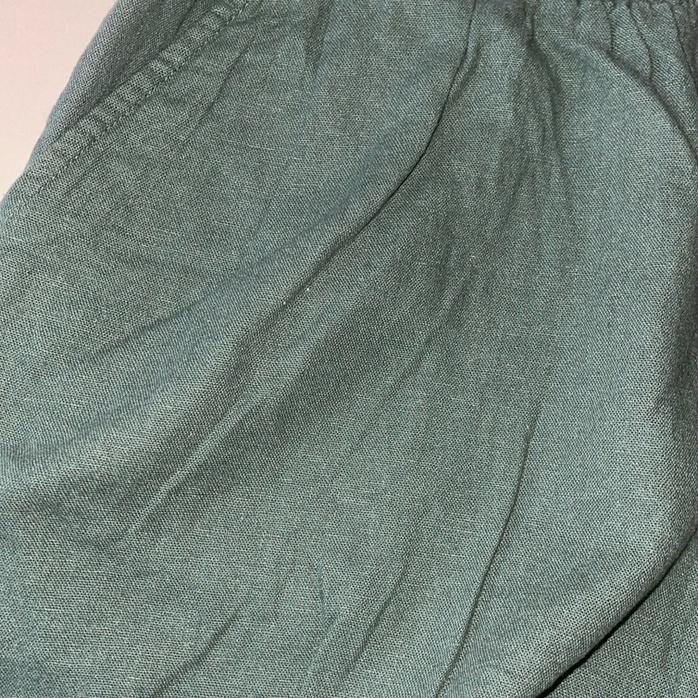 Universal Thread Green Linen Blend Pull On Shorts - image 2